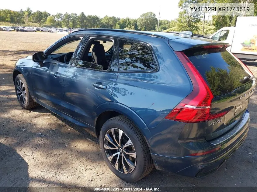 2024 Volvo Xc60 B5 Plus Dark Theme VIN: YV4L12RLXR1745619 Lot: 40303291