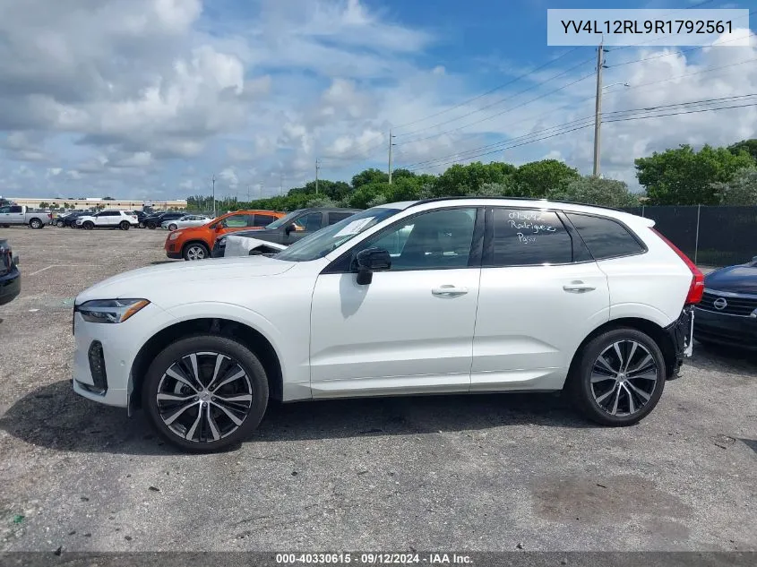 2024 Volvo Xc60 Plus VIN: YV4L12RL9R1792561 Lot: 40330615