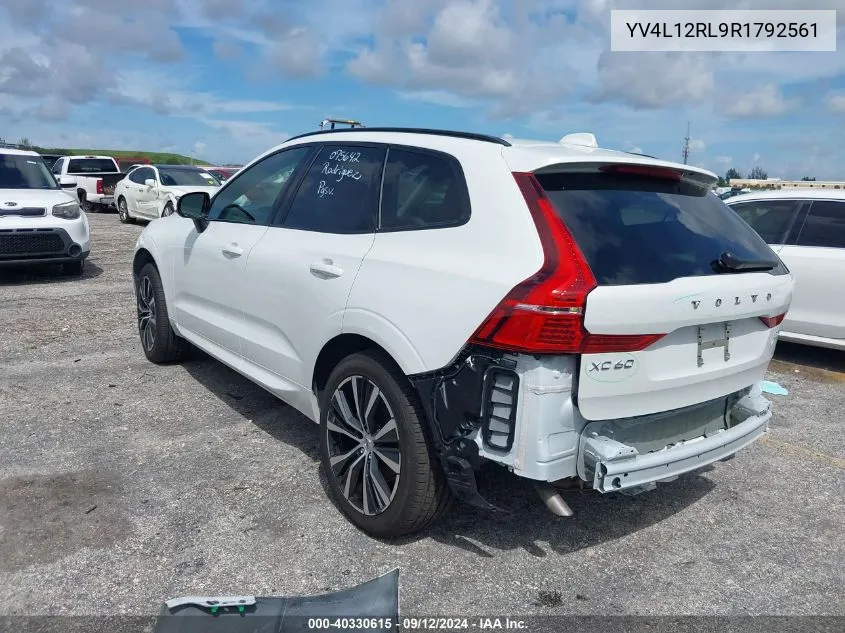 2024 Volvo Xc60 Plus VIN: YV4L12RL9R1792561 Lot: 40330615