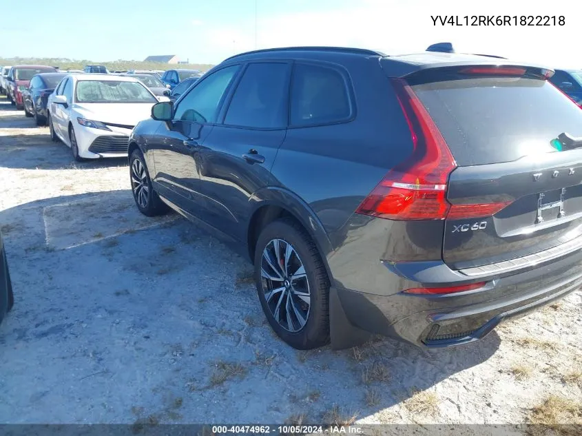 2024 Volvo Xc60 B5 Core Dark Theme VIN: YV4L12RK6R1822218 Lot: 40474962