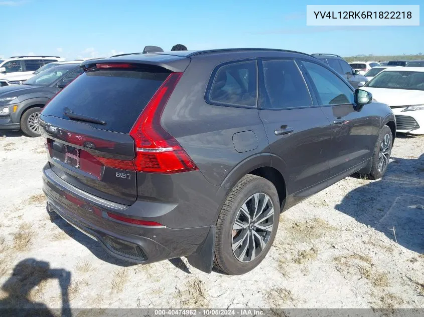 2024 Volvo Xc60 B5 Core Dark Theme VIN: YV4L12RK6R1822218 Lot: 40474962