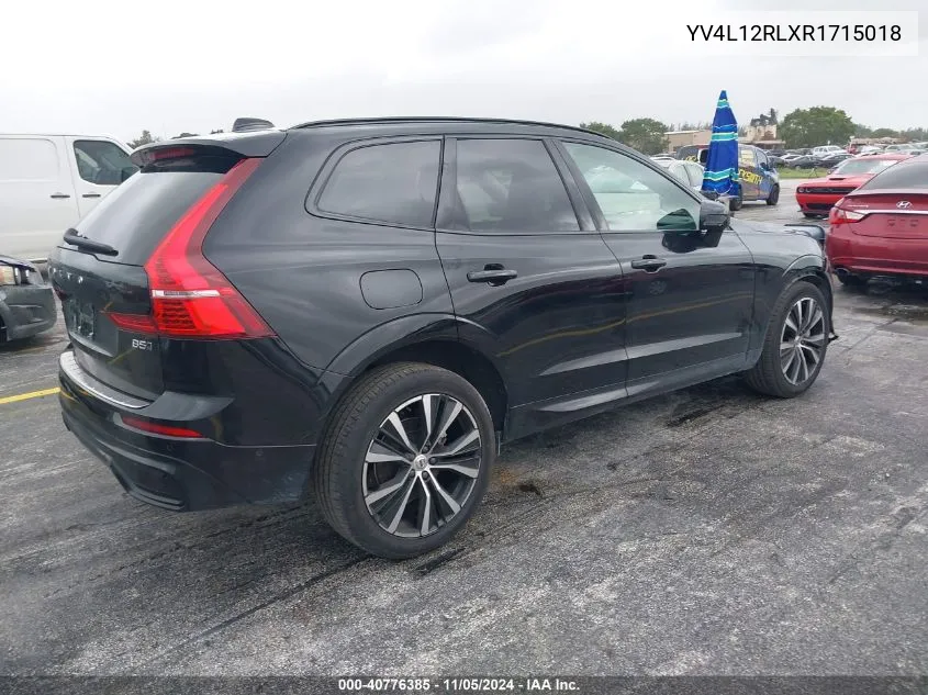 2024 Volvo Xc60 B5 Plus Dark Theme VIN: YV4L12RLXR1715018 Lot: 40776385