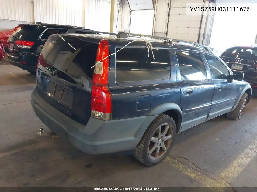 2003 Volvo Xc70 2.5T VIN: YV1SZ59H031111676 Lot: 40634685