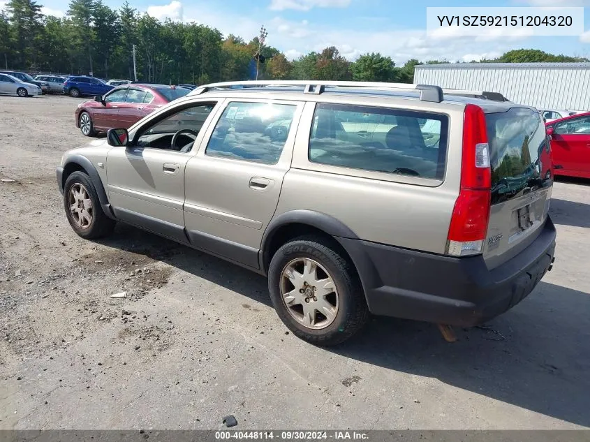 2005 Volvo Xc70 2.5T Awd VIN: YV1SZ592151204320 Lot: 40448114