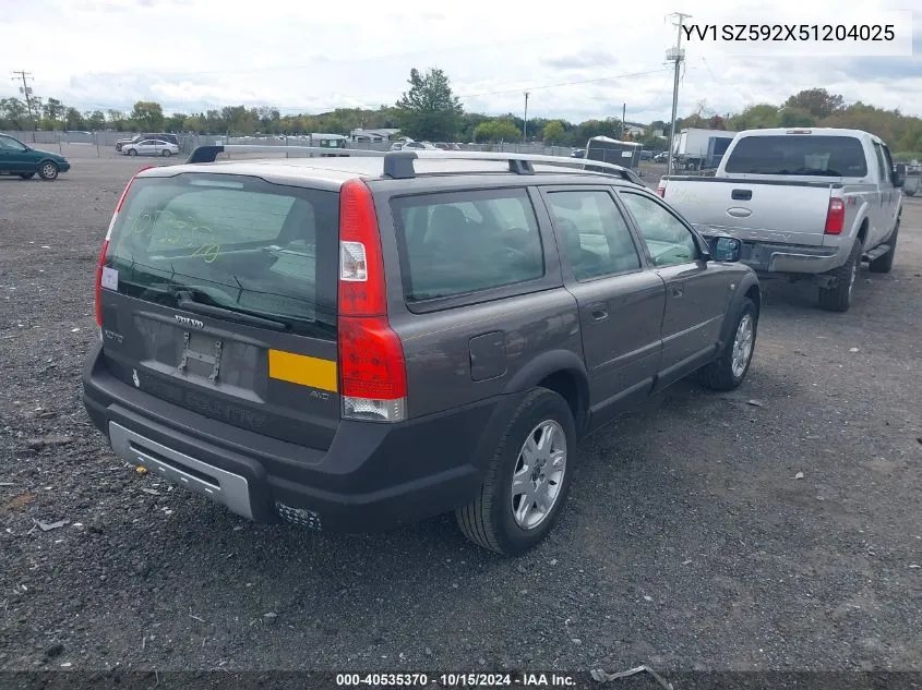 2005 Volvo Xc70 2.5T Awd VIN: YV1SZ592X51204025 Lot: 40535370