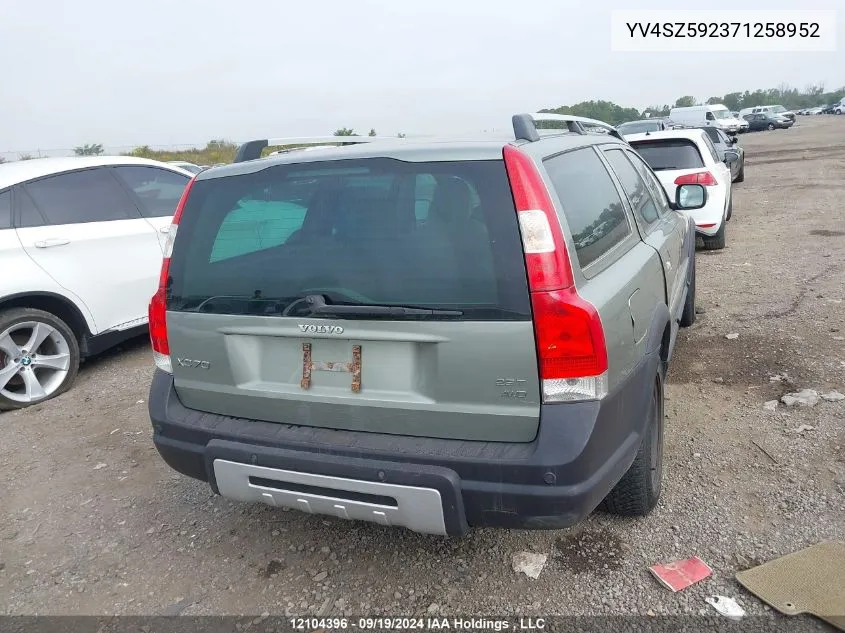 2007 Volvo Xc70 VIN: YV4SZ592371258952 Lot: 12104396