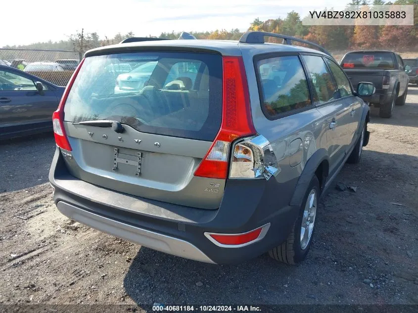 2008 Volvo Xc70 3.2 VIN: YV4BZ982X81035883 Lot: 40681184