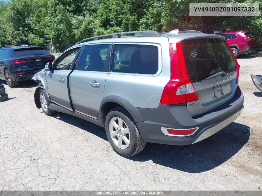 2011 Volvo Xc70 3.2 VIN: YV4940BZ0B1097332 Lot: 39627572