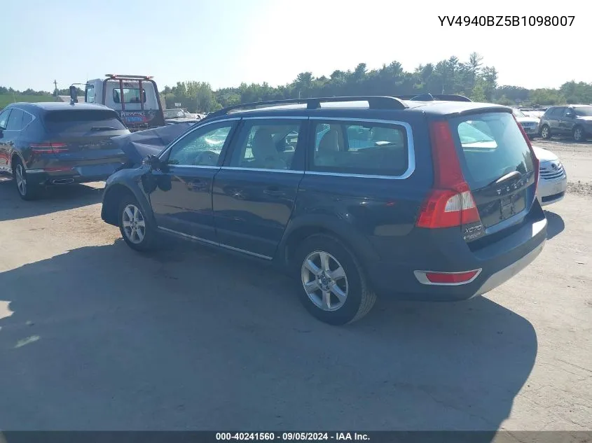 YV4940BZ5B1098007 2011 Volvo Xc70 3.2