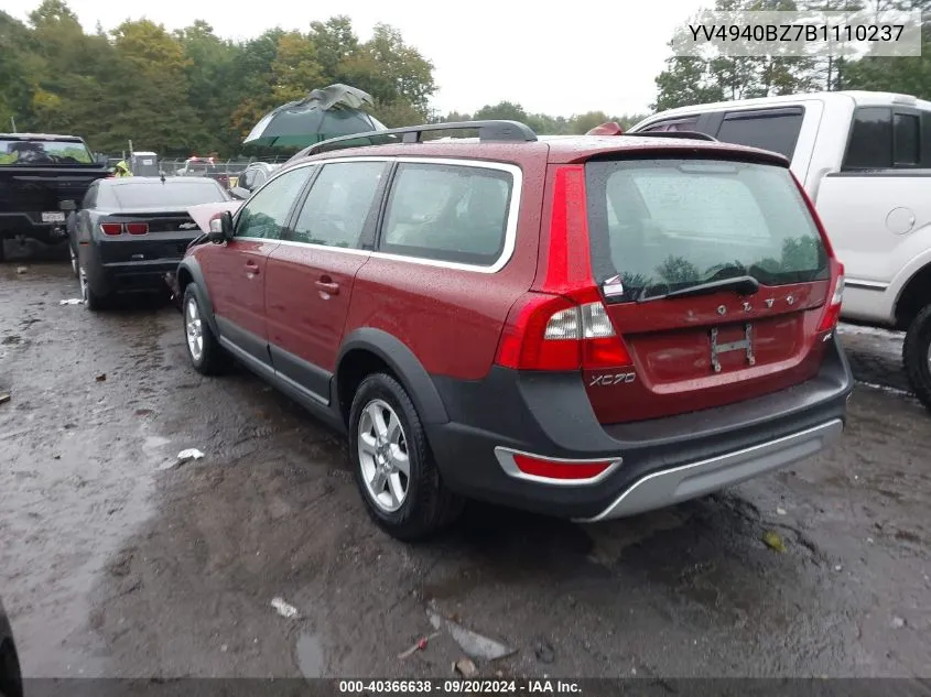 2011 Volvo Xc70 3.2 VIN: YV4940BZ7B1110237 Lot: 40366638