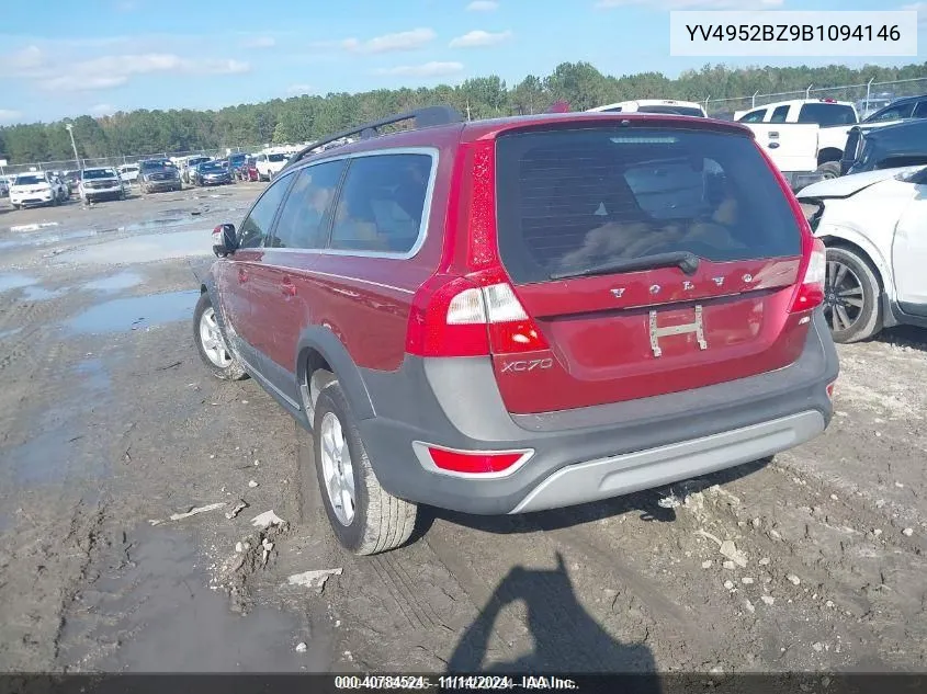 2011 Volvo Xc70 3.2 VIN: YV4952BZ9B1094146 Lot: 40784524