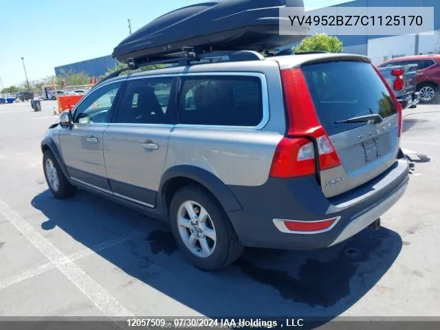 2012 Volvo Xc70 VIN: YV4952BZ7C1125170 Lot: 12057509