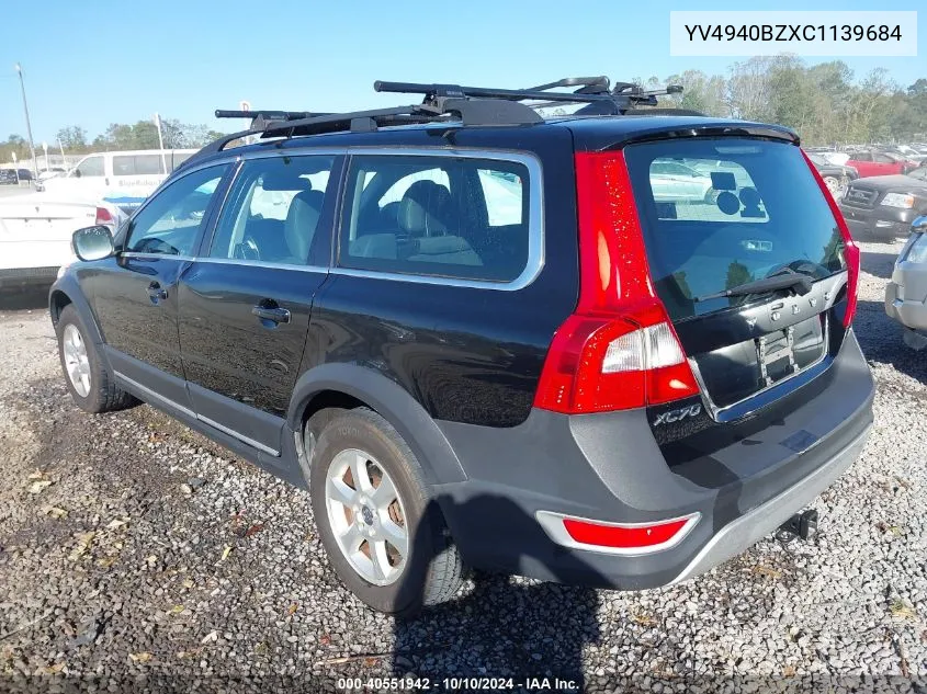 YV4940BZXC1139684 2012 Volvo Xc70 3.2/3.2 Platinum/3.2 Premier/3.2 Premier Plus