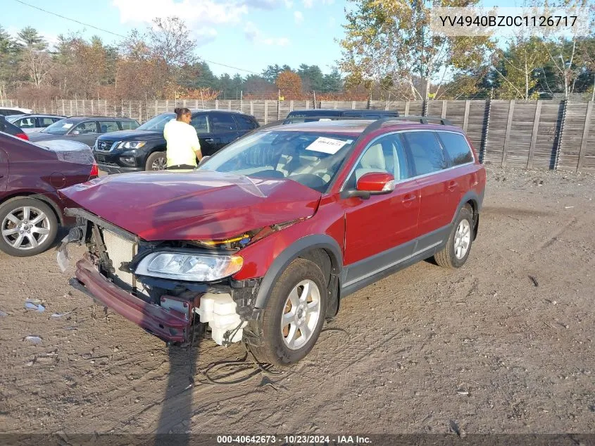 2012 Volvo Xc70 3.2 Platinum VIN: YV4940BZ0C1126717 Lot: 40642673