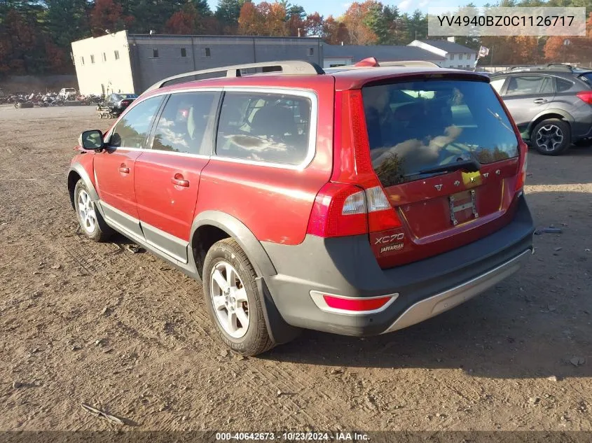 2012 Volvo Xc70 3.2 Platinum VIN: YV4940BZ0C1126717 Lot: 40642673