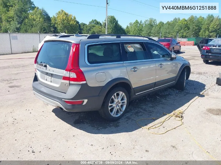 2016 Volvo Xc70 T5 Drive-E Platinum VIN: YV440MBM6G1251888 Lot: 40274739