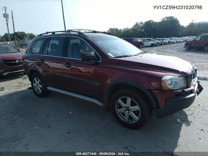 YV1CZ59H231020798 2003 Volvo Xc90 2.5T