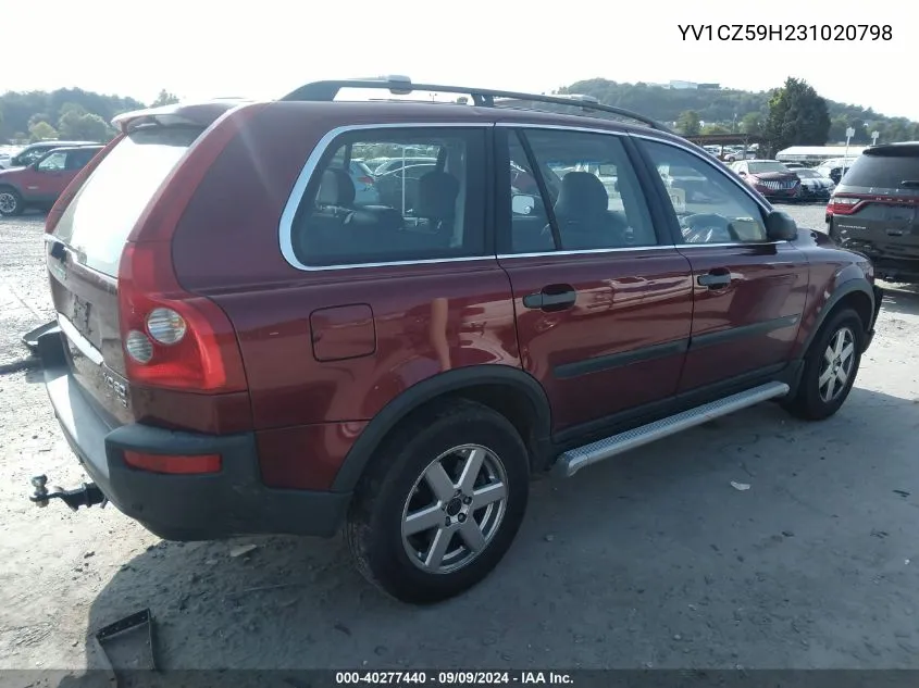 YV1CZ59H231020798 2003 Volvo Xc90 2.5T