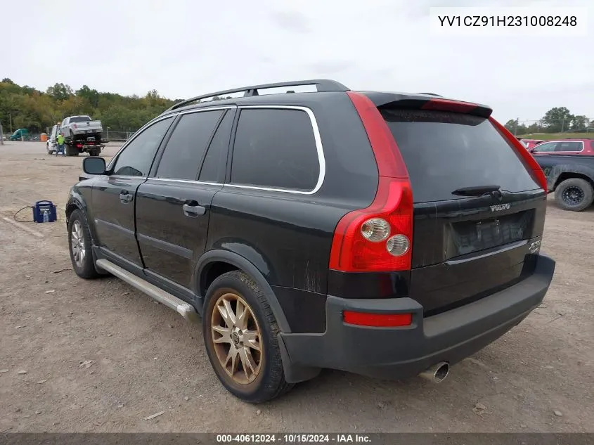 2003 Volvo Xc90 T6 VIN: YV1CZ91H231008248 Lot: 40612024