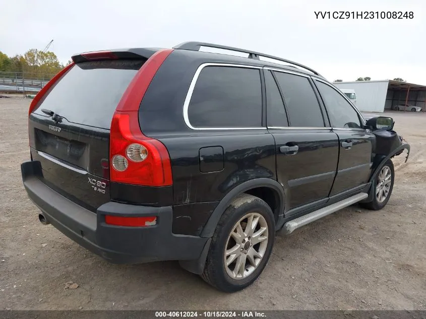 2003 Volvo Xc90 T6 VIN: YV1CZ91H231008248 Lot: 40612024