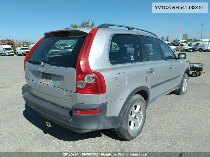 YV1CZ59H541033451 2004 Volvo Xc 90 2.5T