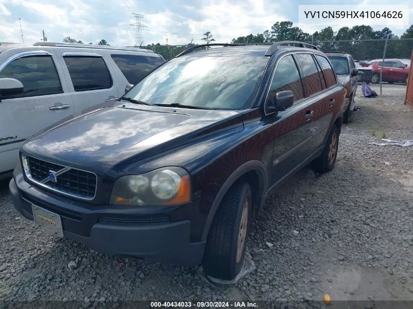 2004 Volvo Xc90 2.5T VIN: YV1CN59HX41064626 Lot: 40434033