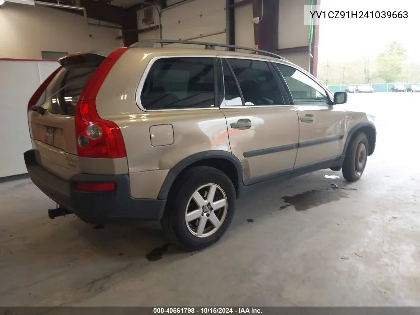 2004 Volvo Xc90 T6 VIN: YV1CZ91H241039663 Lot: 40561798