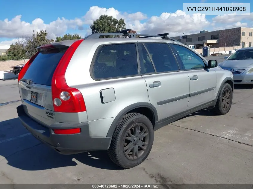 2004 Volvo Xc90 T6 VIN: YV1CZ91H441098908 Lot: 40728682