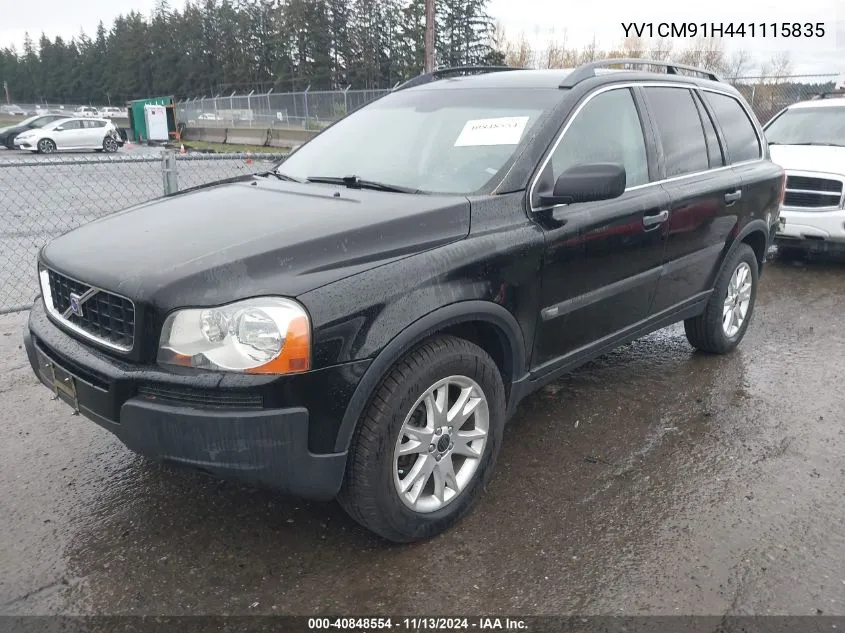 2004 Volvo Xc90 T6 VIN: YV1CM91H441115835 Lot: 40848554