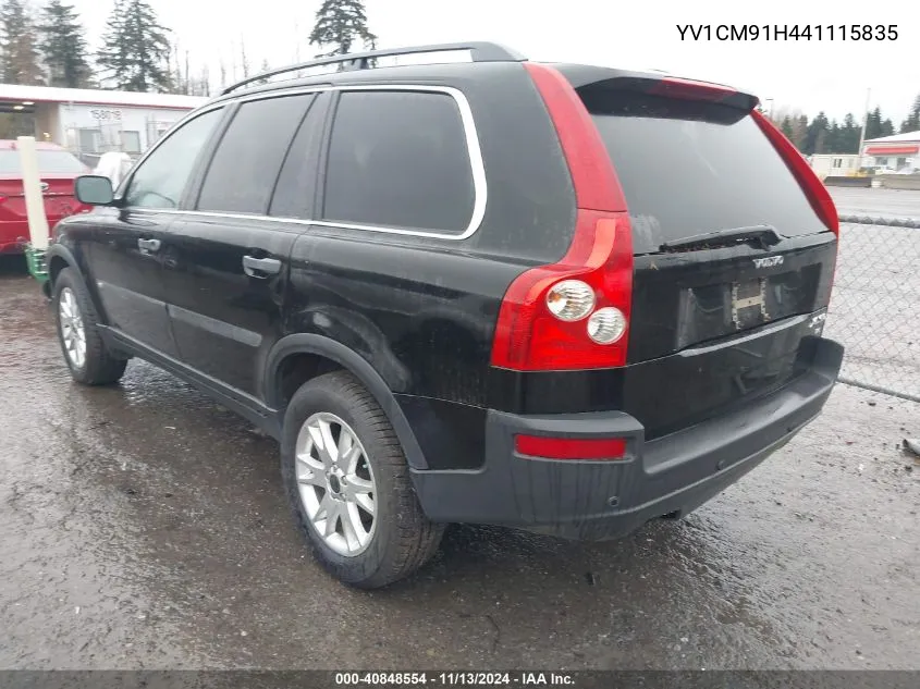 2004 Volvo Xc90 T6 VIN: YV1CM91H441115835 Lot: 40848554