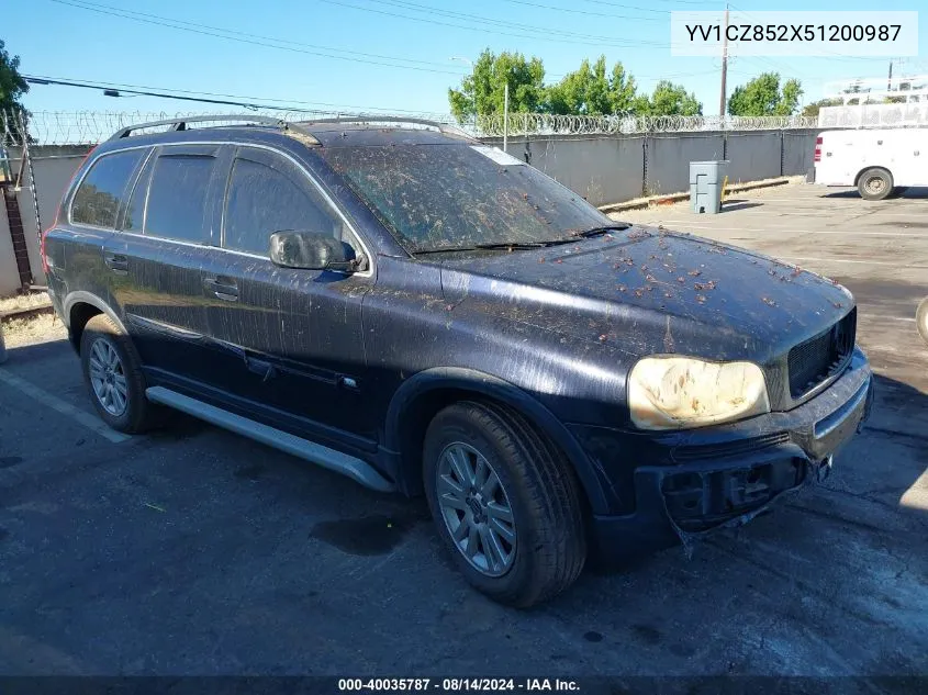 2005 Volvo Xc90 T6 VIN: YV1CZ852X51200987 Lot: 40035787