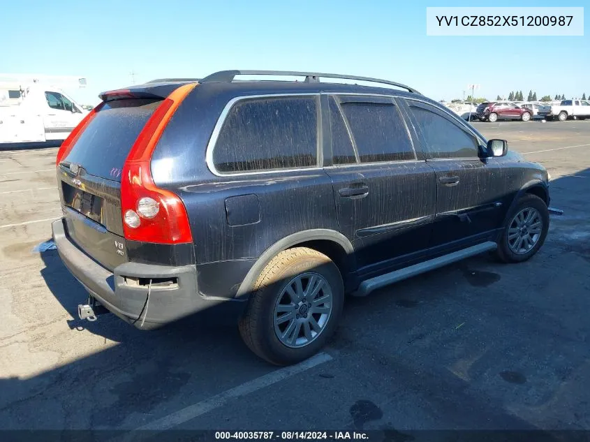 2005 Volvo Xc90 T6 VIN: YV1CZ852X51200987 Lot: 40035787