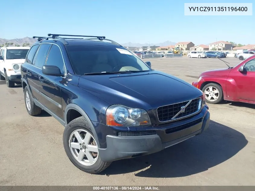 2005 Volvo Xc90 2.5T Awd VIN: YV1CZ911351196400 Lot: 40107136