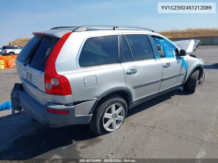 2005 Volvo Xc90 2.5T Awd VIN: YV1CZ592451212089 Lot: 40134468