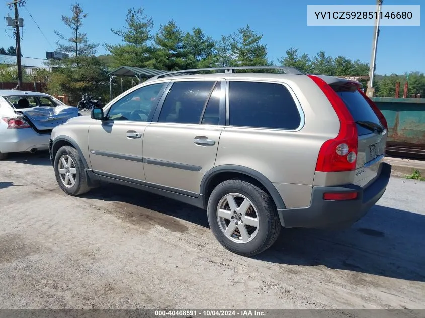 2005 Volvo Xc90 2.5T Awd VIN: YV1CZ592851146680 Lot: 40468591