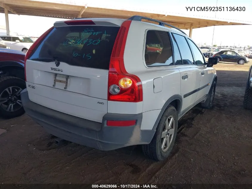 YV1CM592351136430 2005 Volvo Xc90 2.5T Awd