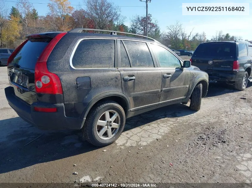 2005 Volvo Xc90 2.5T Awd VIN: YV1CZ592251168402 Lot: 40724142