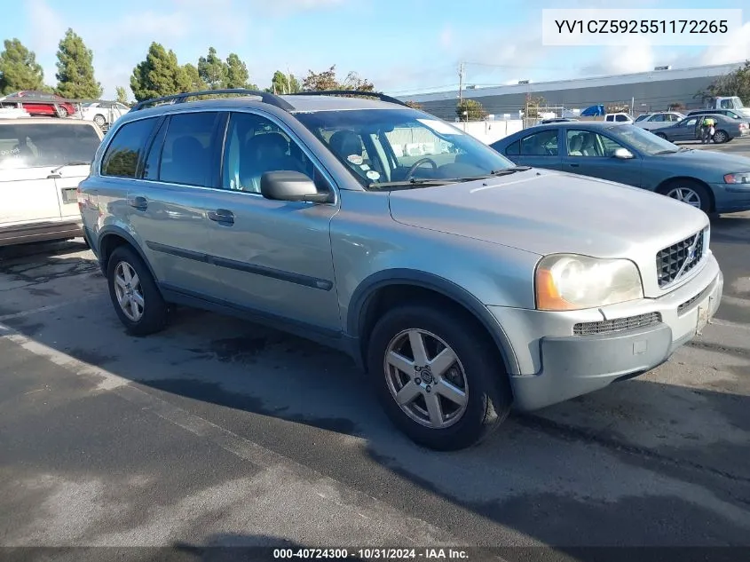 2005 Volvo Xc90 2.5T Awd VIN: YV1CZ592551172265 Lot: 40724300