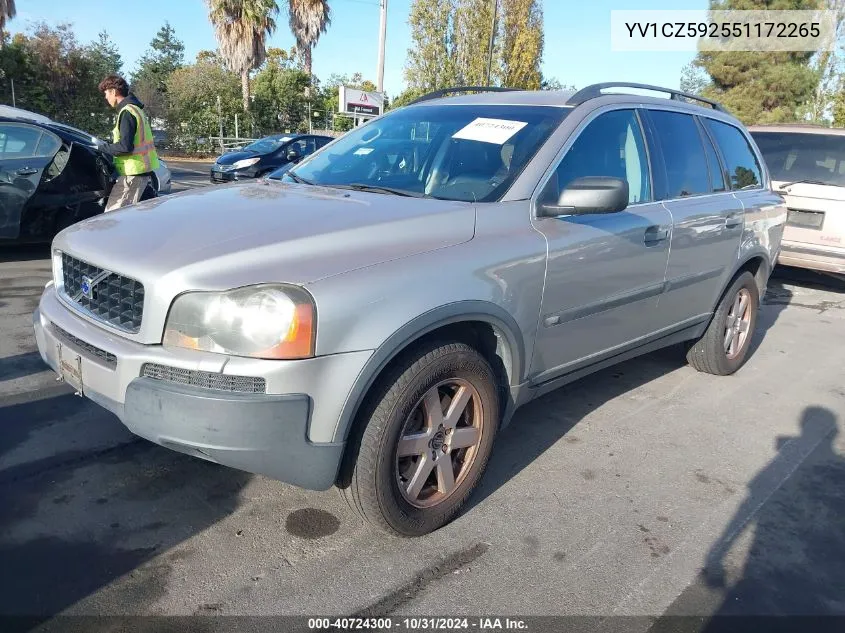 2005 Volvo Xc90 2.5T Awd VIN: YV1CZ592551172265 Lot: 40724300