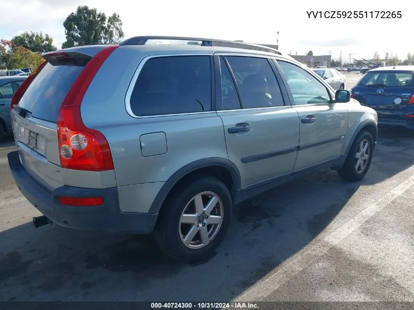 2005 Volvo Xc90 2.5T Awd VIN: YV1CZ592551172265 Lot: 40724300