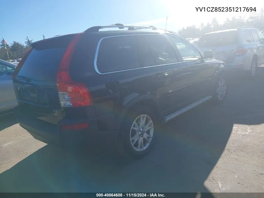 2005 Volvo Xc90 T6 VIN: YV1CZ852351217694 Lot: 40864608