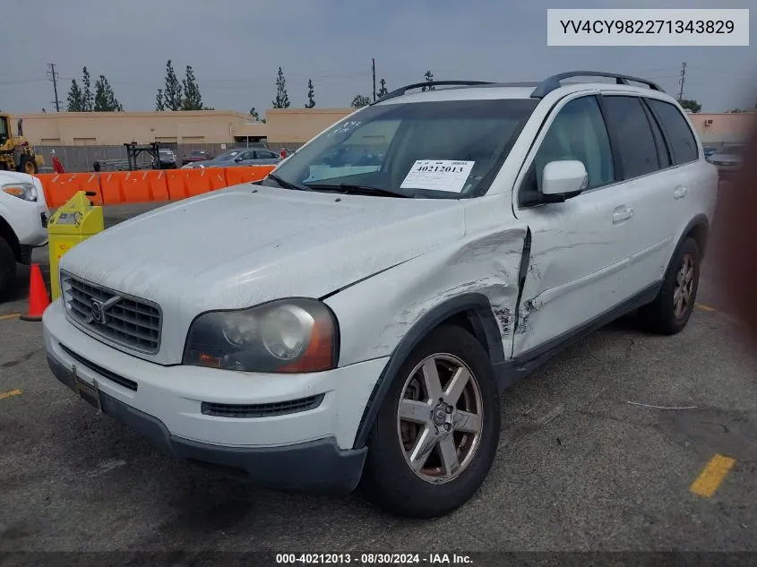 2007 Volvo Xc90 3.2 VIN: YV4CY982271343829 Lot: 40212013