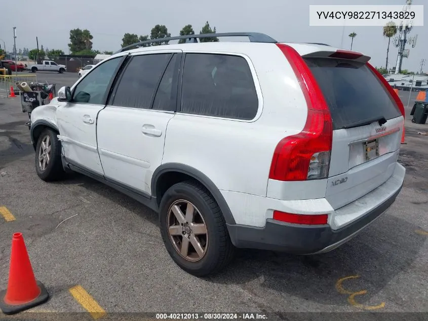 2007 Volvo Xc90 3.2 VIN: YV4CY982271343829 Lot: 40212013