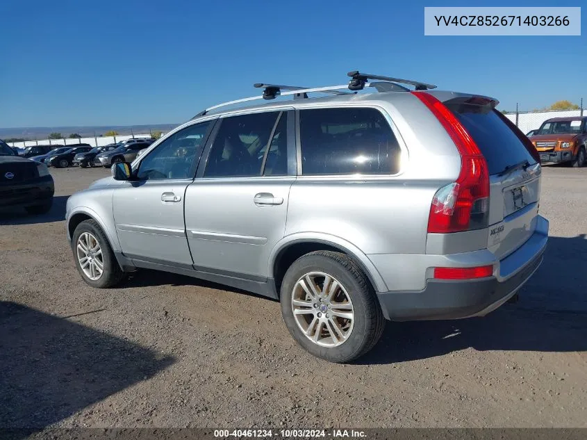 2007 Volvo Xc90 V8 VIN: YV4CZ852671403266 Lot: 40461234