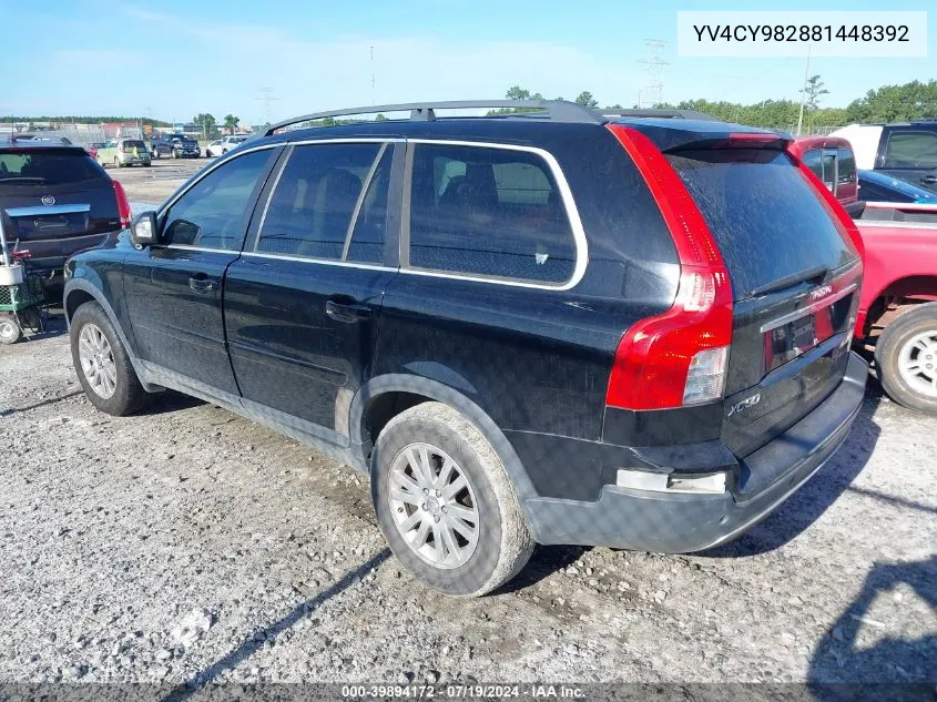 2008 Volvo Xc90 3.2 VIN: YV4CY982881448392 Lot: 39894172