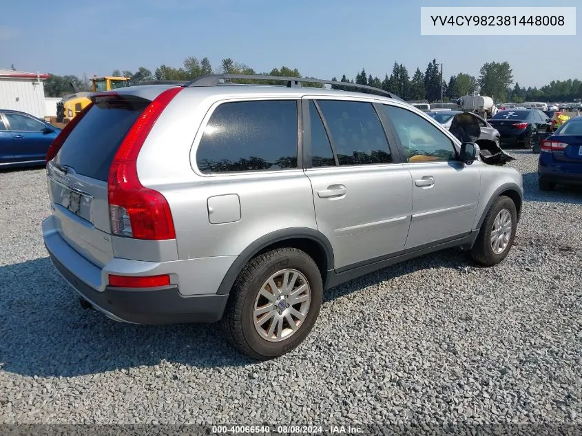 2008 Volvo Xc90 3.2 VIN: YV4CY982381448008 Lot: 40066540