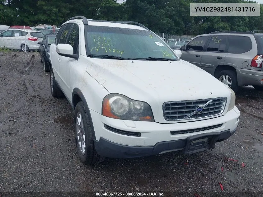 2008 Volvo Xc90 3.2 VIN: YV4CZ982481431716 Lot: 40067725