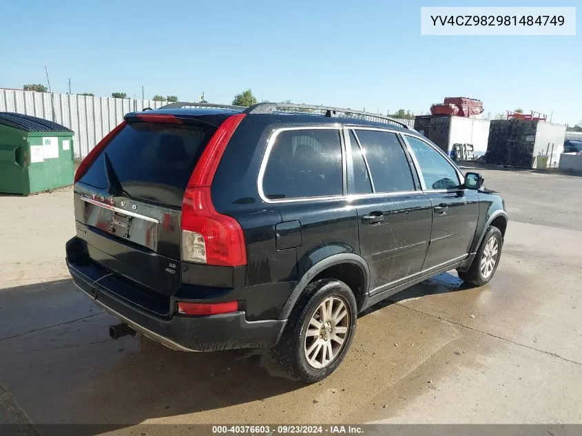 2008 Volvo Xc90 3.2 VIN: YV4CZ982981484749 Lot: 40376603