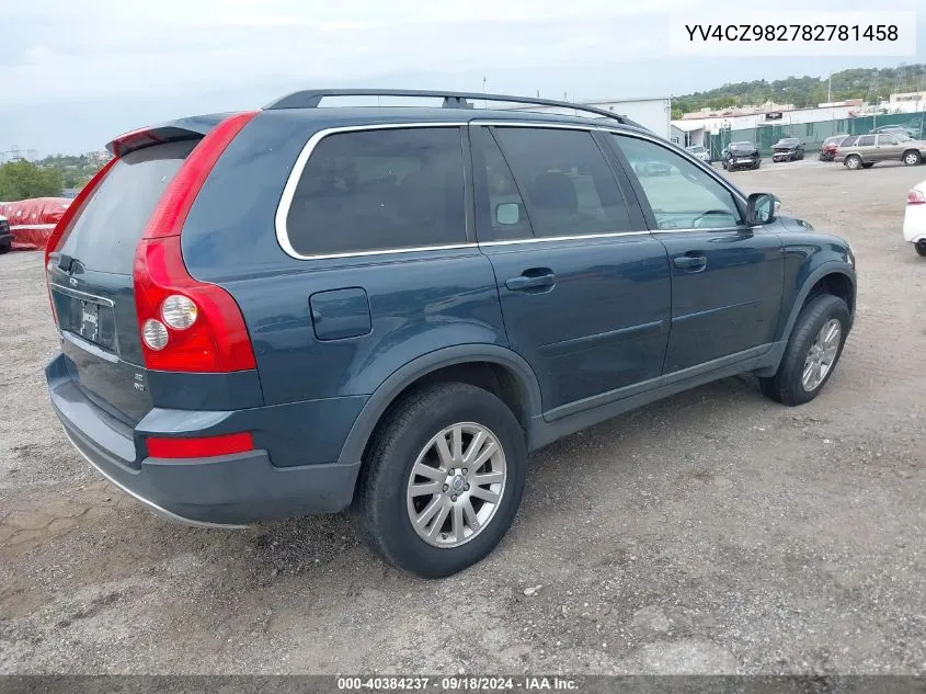 2008 Volvo Xc90 3.2 VIN: YV4CZ982782781458 Lot: 40384237