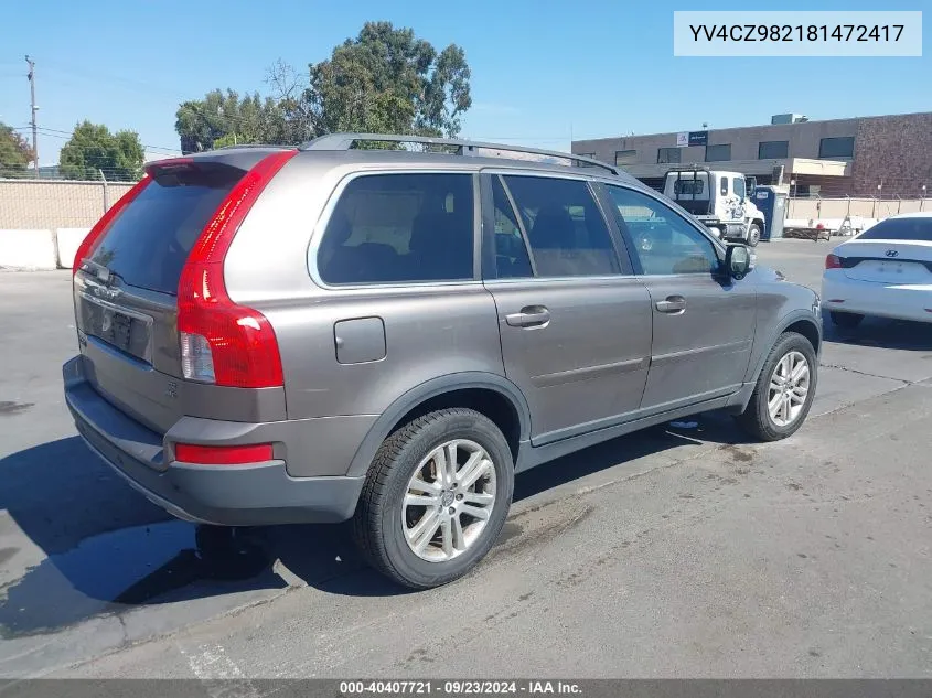 2008 Volvo Xc90 3.2 VIN: YV4CZ982181472417 Lot: 40407721